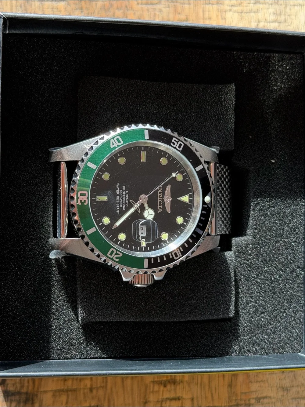 New Invicta Automatic GRAND DIVER Bastion Watch 47mm - Green Bezel Mesh Band